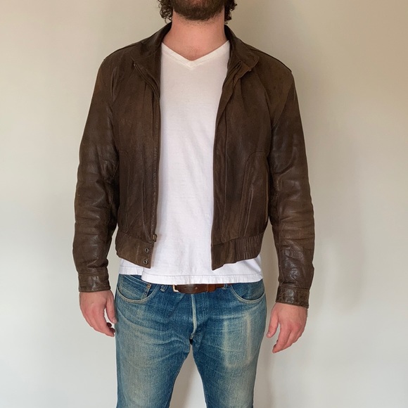 Other - Reed Sportswear Vintage Leather Racer Jacket